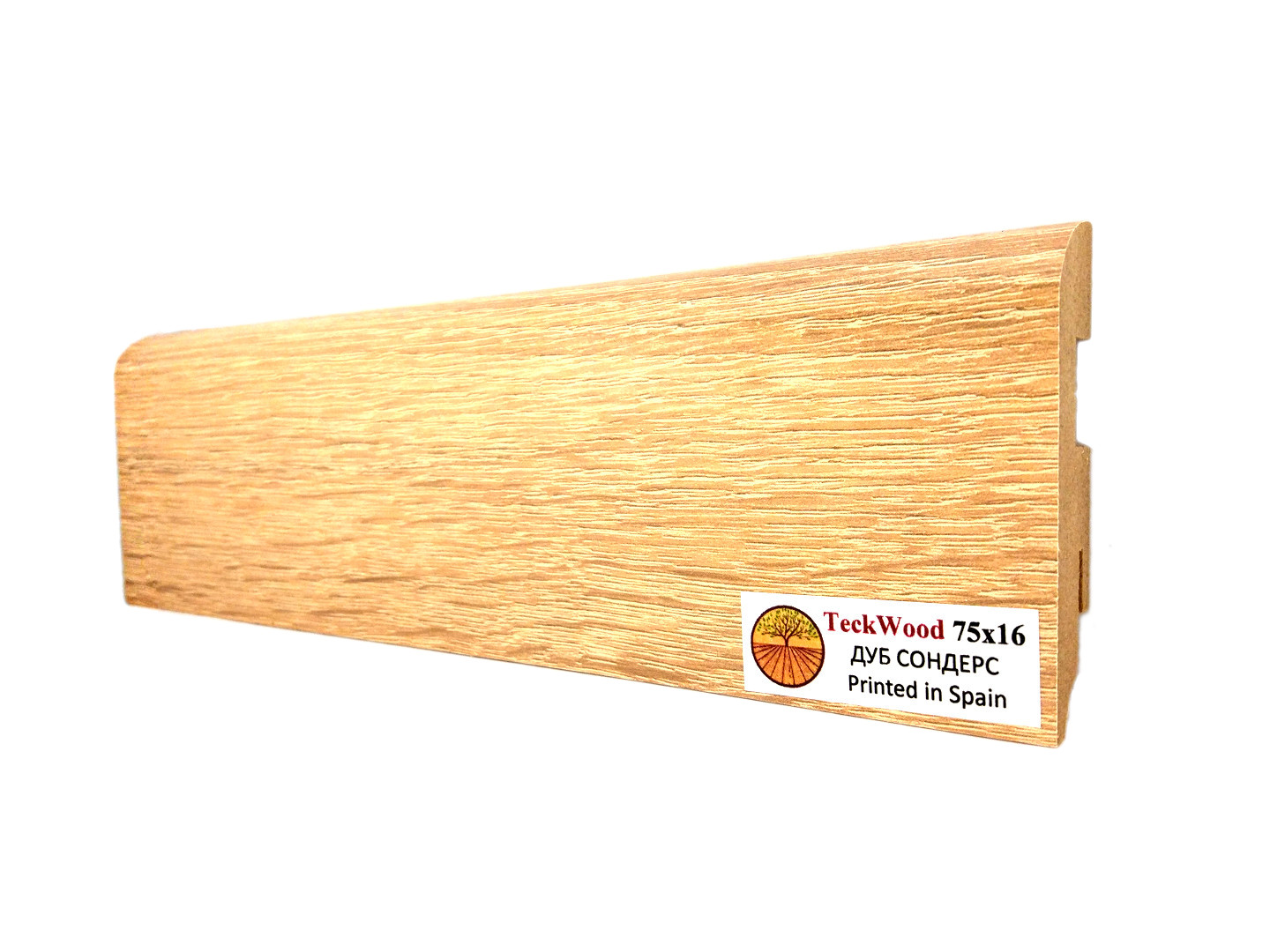 Плинтус МДФ ламинированный TeckWood Дуб Сондерс 2150×75×16